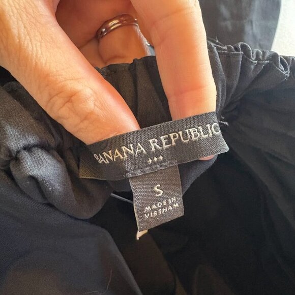 NWT Banana Republic Black Bubble-Hem Taffeta Midi Dress Open Back Twist Cocktail - Picture 8 of 11